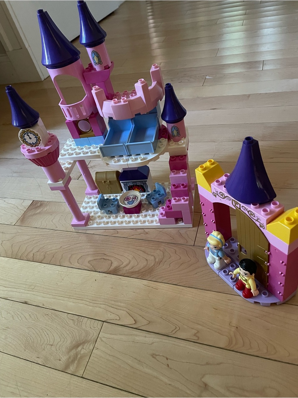 Pink and Purple Castle Playset for Kids — Toy Building Blocks